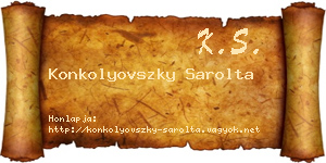 Konkolyovszky Sarolta névjegykártya